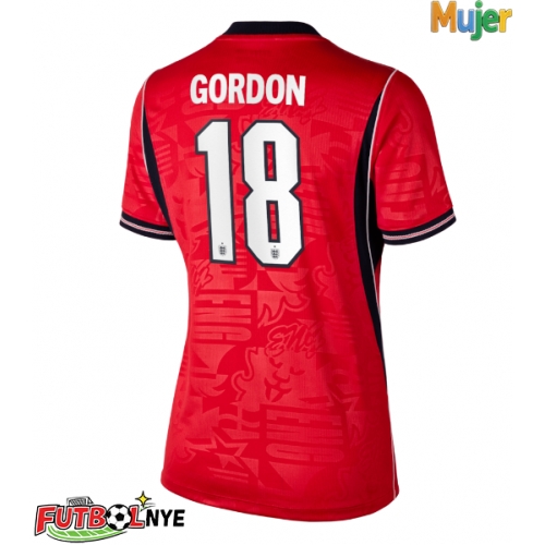 Camiseta Inglaterra Anthony Gordon #18 Visitante Equipación para mujer Mundial 2026 manga corta